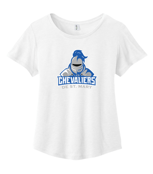 Les Chevaliers De St. Mary Ladies Cotton Relaxed Scoop Neck with Printed Logo