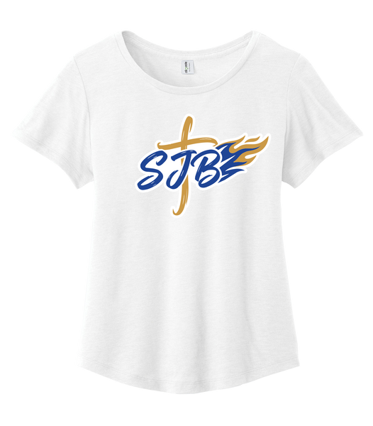 St. John the Baptist Ladies Cotton Relaxed Scoop Neck with Printed Logo
