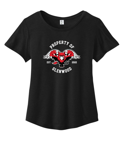 Glenwood Ladies Cotton Relaxed Scoop Neck with Printed Logo