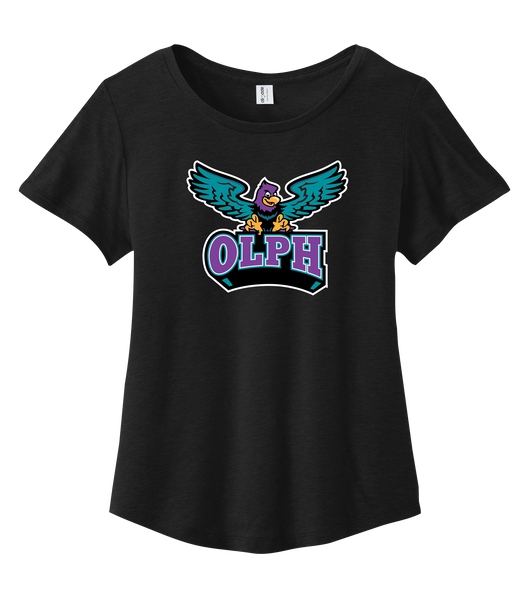 OLPH Ladies Cotton Relaxed Scoop Neck with Printed Logo