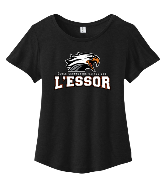 L'Essor Ladies Cotton Relaxed Scoop Neck with Printed Logo