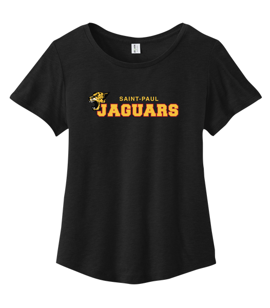 Saint-Paul Ladies Cotton Relaxed Scoop Neck with Printed Logo