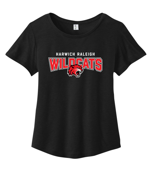 Harwich Raleigh Ladies Cotton Relaxed Scoop Neck with Printed Logo