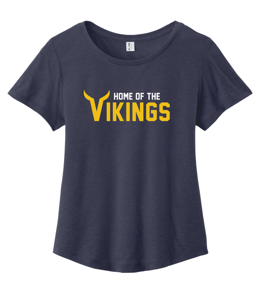Vikings Ladies Relaxed Scoop Neck Tshirt with Printed Logo