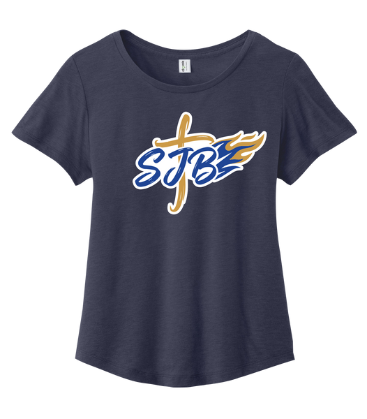 St. John the Baptist Ladies Cotton Relaxed Scoop Neck with Printed Logo