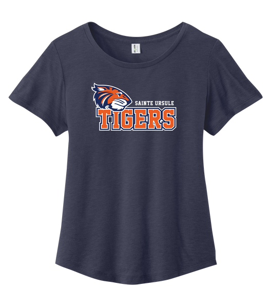 Sainte-Ursule Ladies Cotton Relaxed Scoop Neck with Printed Logo