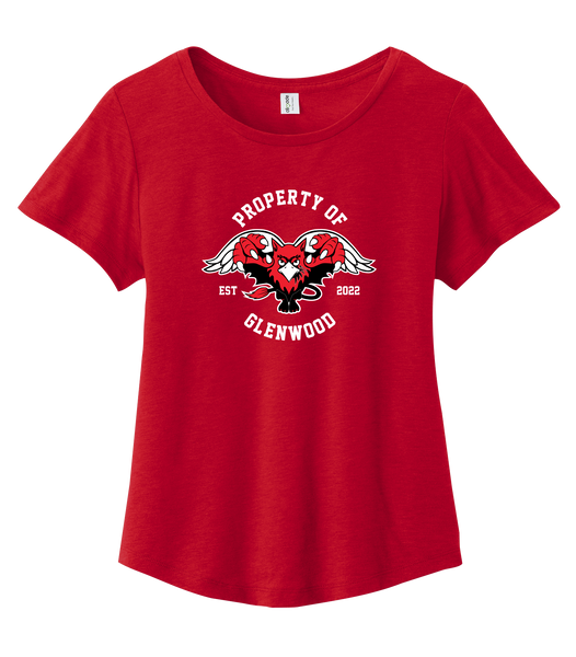 Glenwood Ladies Cotton Relaxed Scoop Neck with Printed Logo