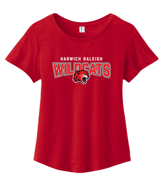 Harwich Raleigh Ladies Cotton Relaxed Scoop Neck with Printed Logo