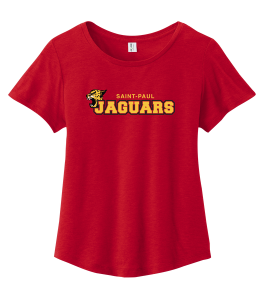 Saint-Paul Ladies Cotton Relaxed Scoop Neck with Printed Logo