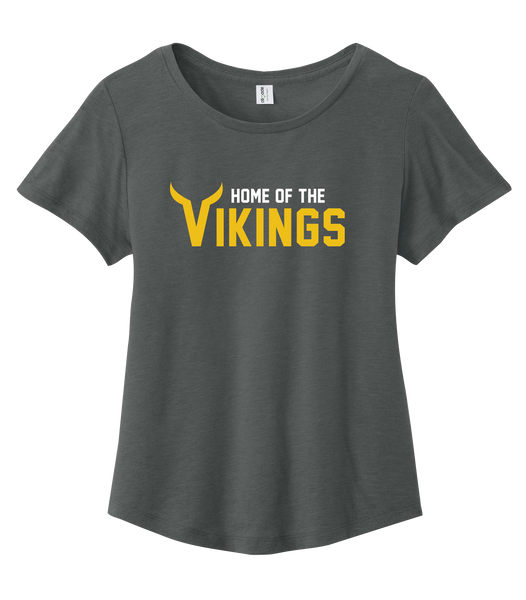 Vikings Ladies Relaxed Scoop Neck Tshirt with Printed Logo