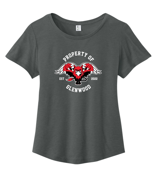 Glenwood Ladies Cotton Relaxed Scoop Neck with Printed Logo
