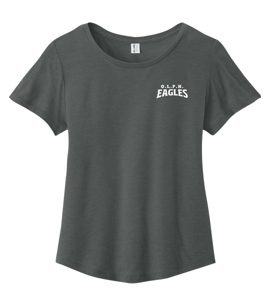 OLPH Ladies Cotton Relaxed Scoop Neck with Printed Left Chest Logo