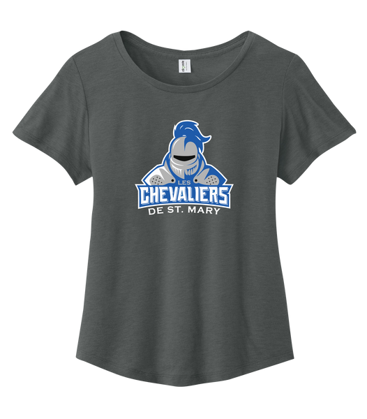 Les Chevaliers De St. Mary Ladies Cotton Relaxed Scoop Neck with Printed Logo