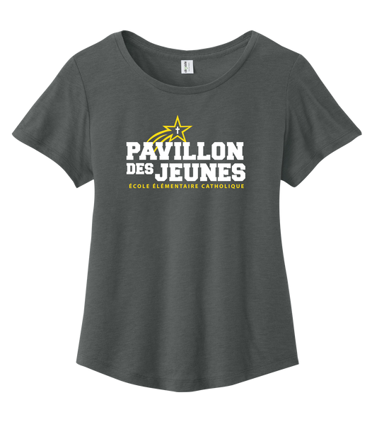 Pavillon Des Jeunes Ladies Cotton Relaxed Scoop Neck with Printed Logo