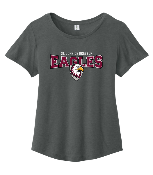 St. John de Brebeuf Ladies Cotton Relaxed Scoop Neck with Printed Logo