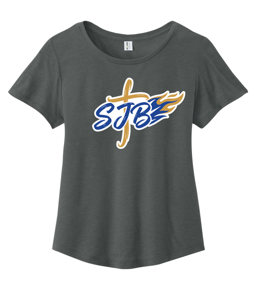 St. John the Baptist Ladies Cotton Relaxed Scoop Neck with Printed Logo