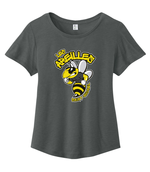 Les Abeilles Saint-Michel Ladies Cotton Relaxed Scoop Neck with Printed Logo