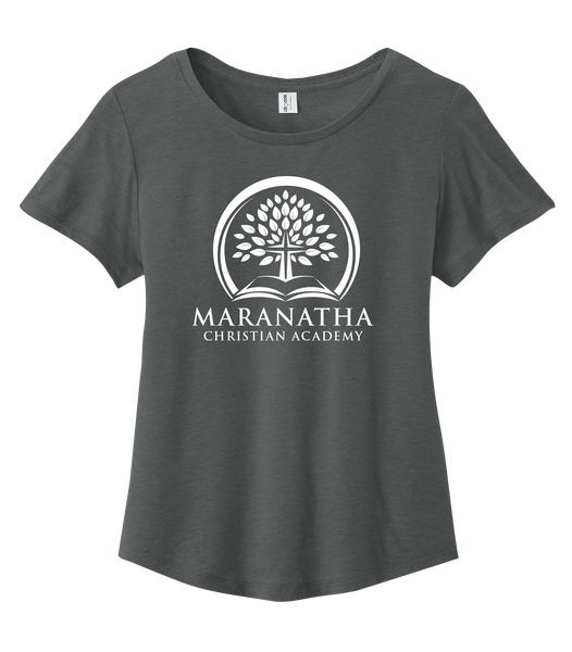 Maranatha Christian Academy Ladies Organic Cotton Relaxed Scoop Neck with Printed Logo