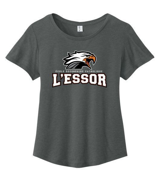 L'Essor Ladies Cotton Relaxed Scoop Neck with Printed Logo