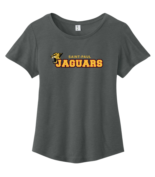 Saint-Paul Ladies Cotton Relaxed Scoop Neck with Printed Logo