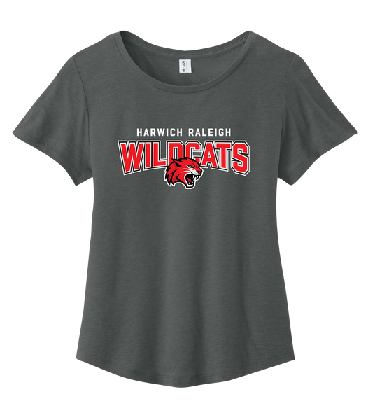 Harwich Raleigh Ladies Cotton Relaxed Scoop Neck with Printed Logo