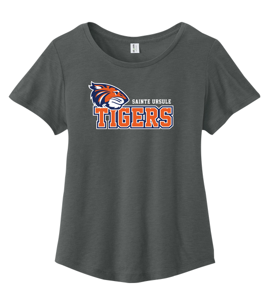 Sainte-Ursule Ladies Cotton Relaxed Scoop Neck with Printed Logo