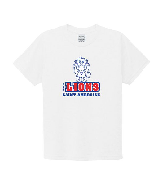 Saint Ambroise Youth Organic Cotton Relaxed Scoop Neck with Printed Logo