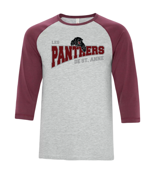 St. Anne Panthers Youth Two Toned Baseball T-Shirt with Printed Logo