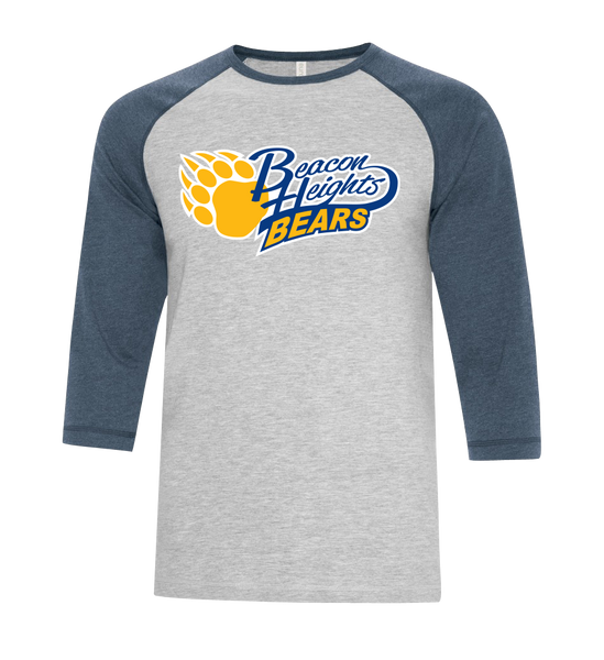 Beacon Heights Youth Two Toned Baseball T-Shirt with Printed Logo