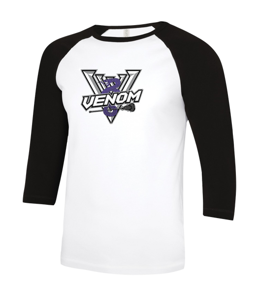 Venom WMSL Adult Two Toned Baseball T-Shirt with Printed Logo