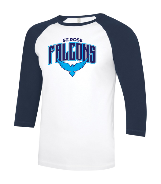 St. Rose Youth Two Toned Baseball T-Shirt with Printed Logo