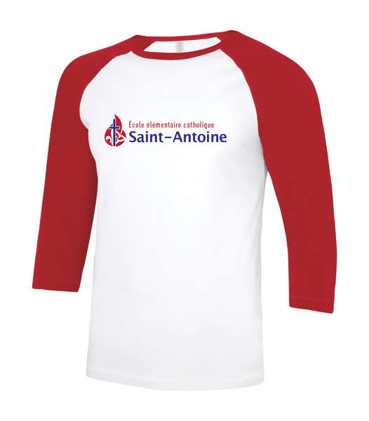 Saint-Antoine Youth Two Toned Baseball T-Shirt with Printed Logo