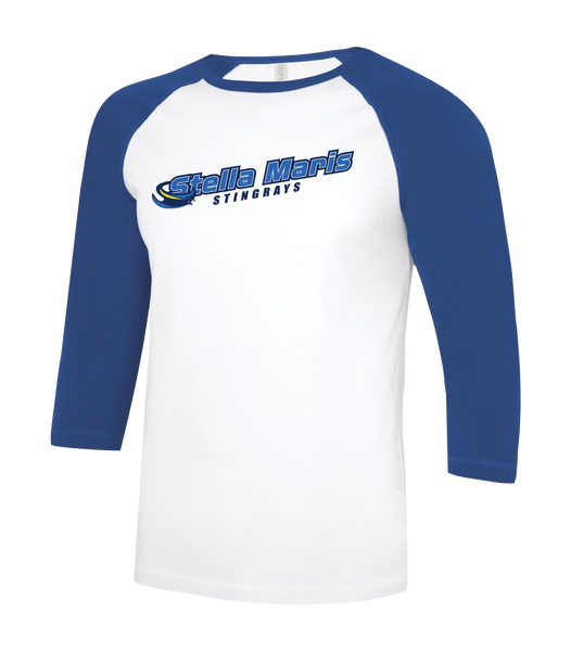 Stella Maris Youth Two Toned Baseball T-Shirt with Printed Logo