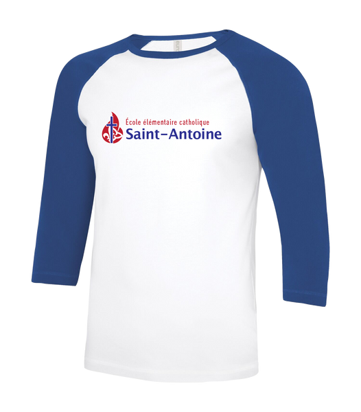 Saint-Antoine Adult Two Toned Baseball T-Shirt with Printed Logo