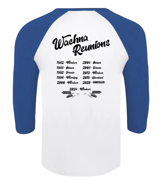 Baseball Style Adult Two Toned Baseball T-Shirt with Printed Logo