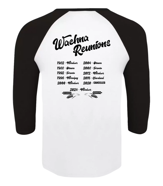 Baseball Style Adult Two Toned Baseball T-Shirt with Printed Logo