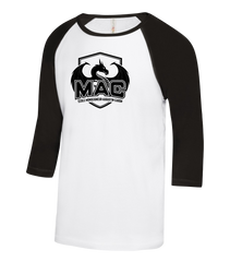 MAC Two Toned Baseball T-Shirt with Printed Logo ADULT