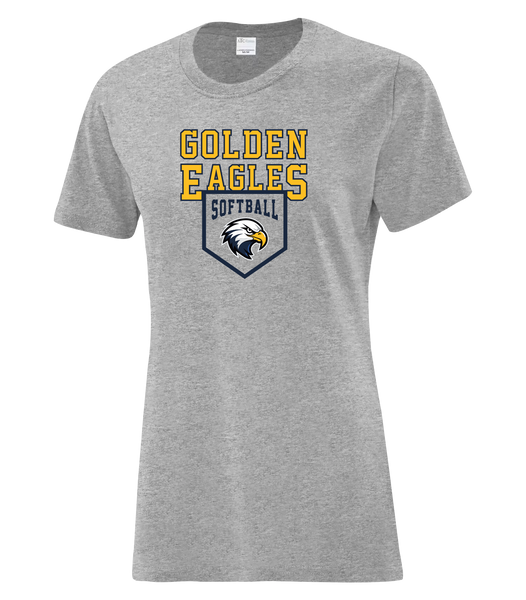 Golden Eagles Ladies Cotton T-Shirt with Printed logo
