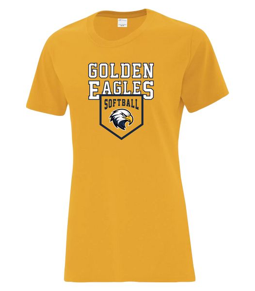 Golden Eagles Ladies Cotton T-Shirt with Printed logo