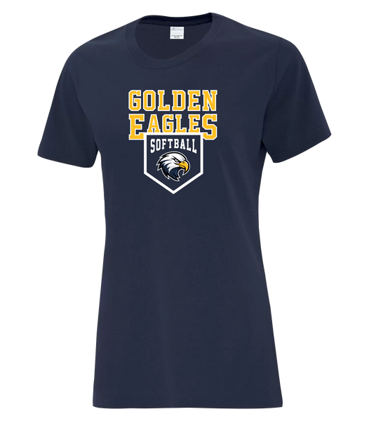 Golden Eagles Ladies Cotton T-Shirt with Printed logo