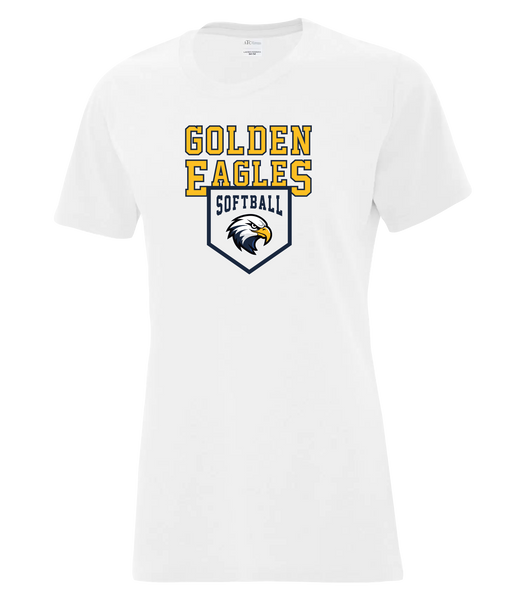 Golden Eagles Ladies Cotton T-Shirt with Printed logo