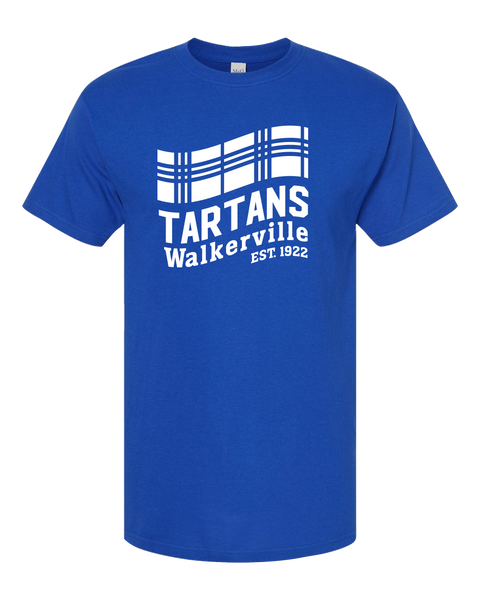 Walkerville Tartans Adult Cotton T-Shirt with Printed logo