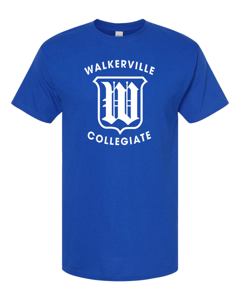 Walkerville Collegiate Adult Cotton T-Shirt with Printed logo