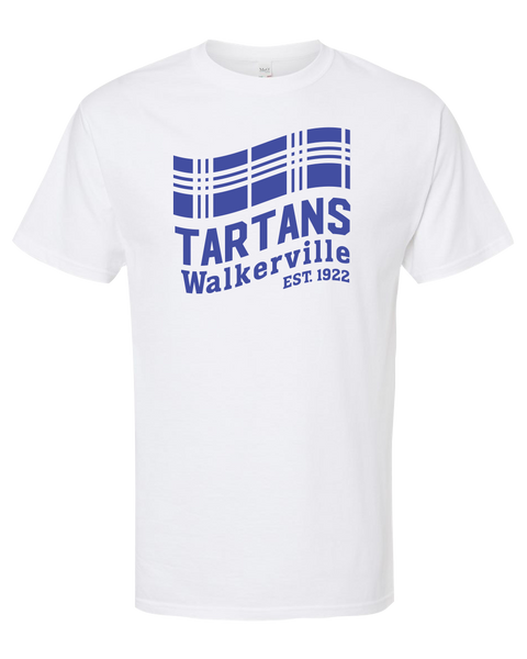 Walkerville Tartans Adult Cotton T-Shirt with Printed logo