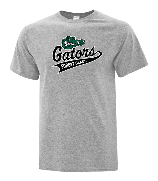 Forest Glade Gators Adult Cotton T-Shirt with Printed logo