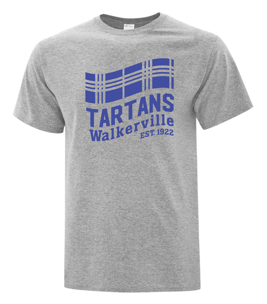Walkerville Tartans Adult Cotton T-Shirt with Printed logo
