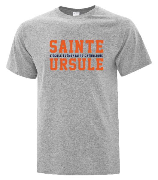 Sainte-Ursule Block Letters Adult Cotton T-Shirt with Printed logo