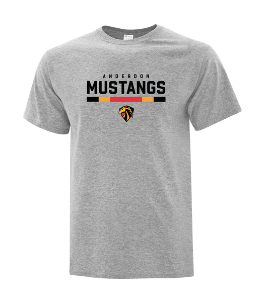 Anderdon Mustangs Cotton Adult T-Shirt with Printed logo