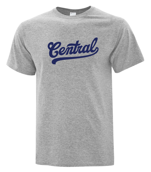 "Central" Youth Cotton T-Shirt with Printed Logo