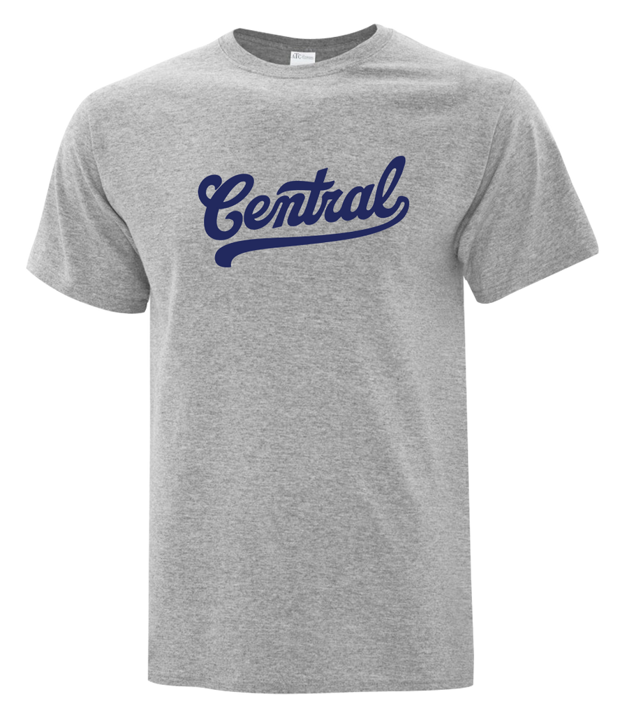 "Central" Adult Cotton T-Shirt with Printed Logo